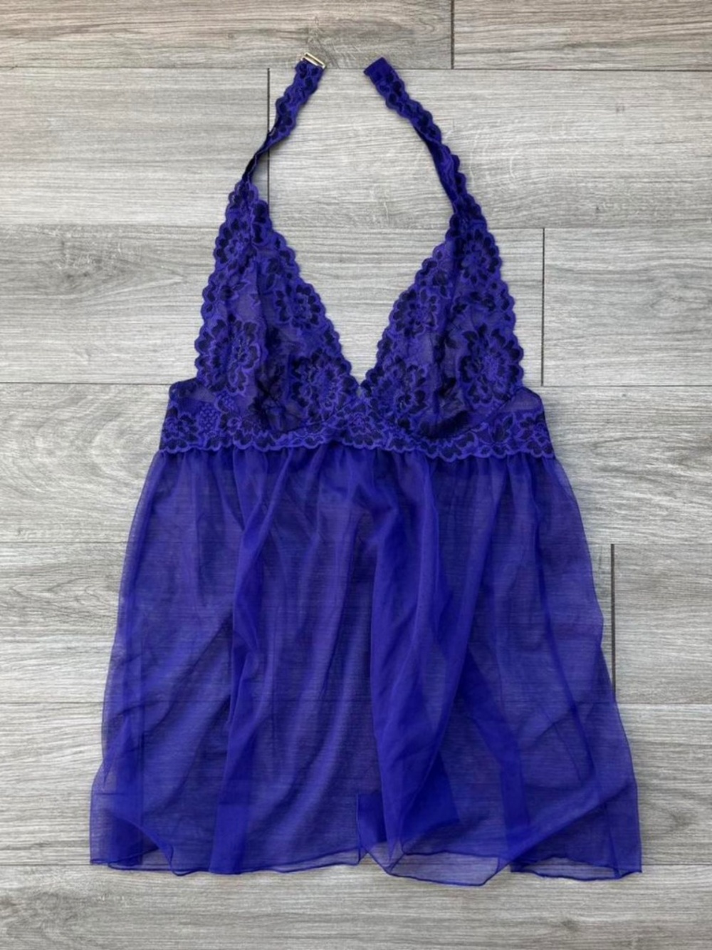 Vintage Victoria’s Secret Purple Halter Lingerie Dress